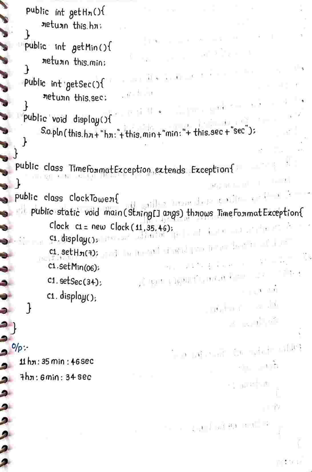 Exceptions in JAVA