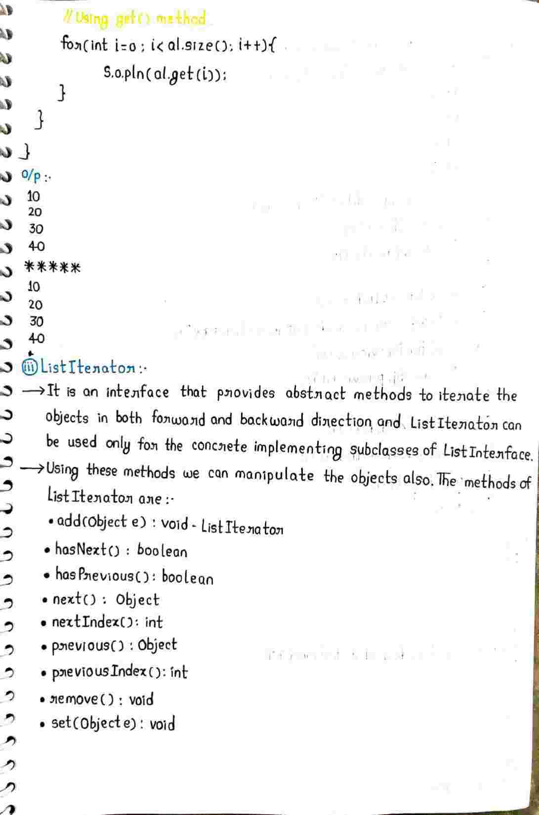 Collection frame in JAVA