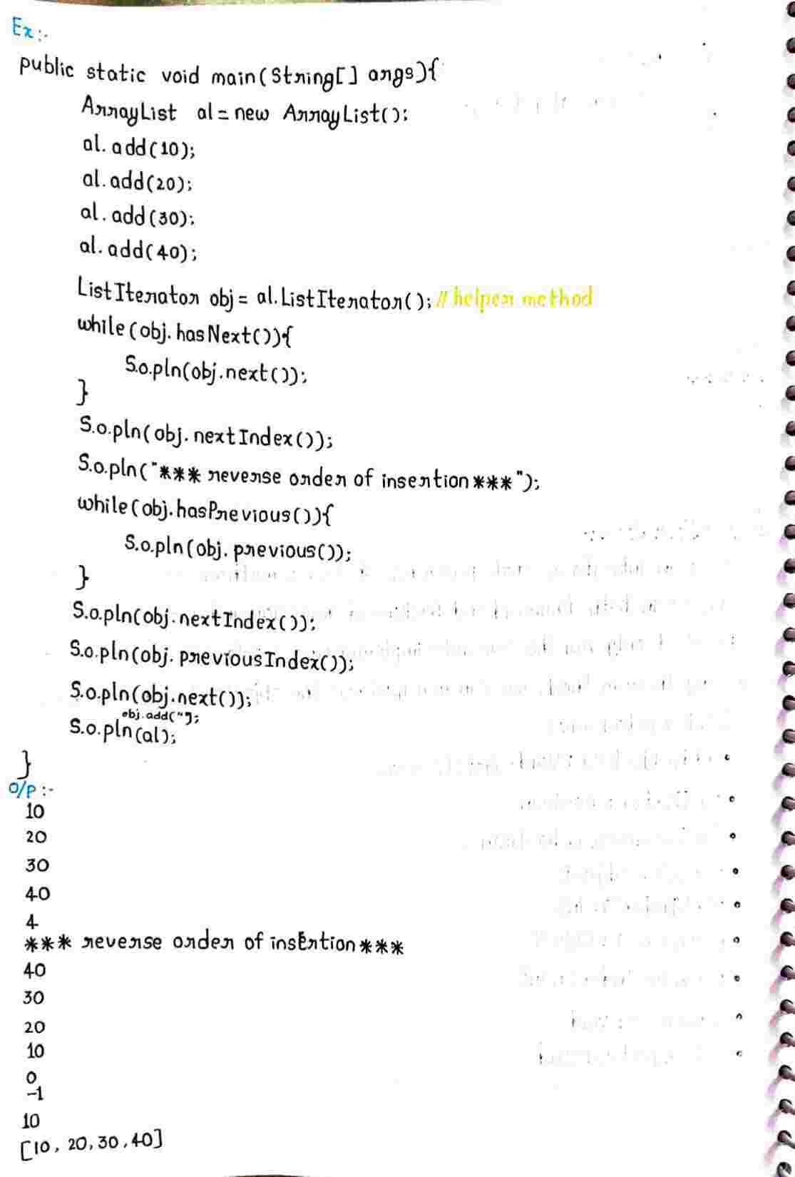 Collection frame in JAVA