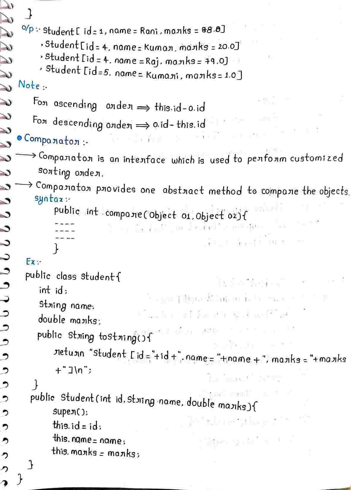 Collection frame in JAVA