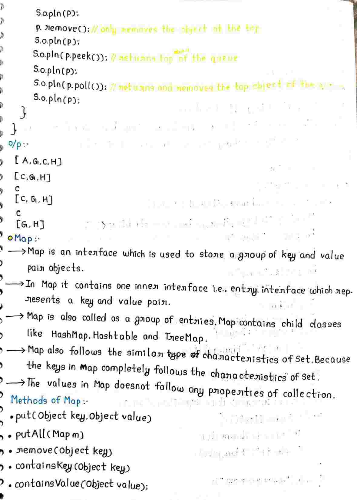 Collection frame in JAVA
