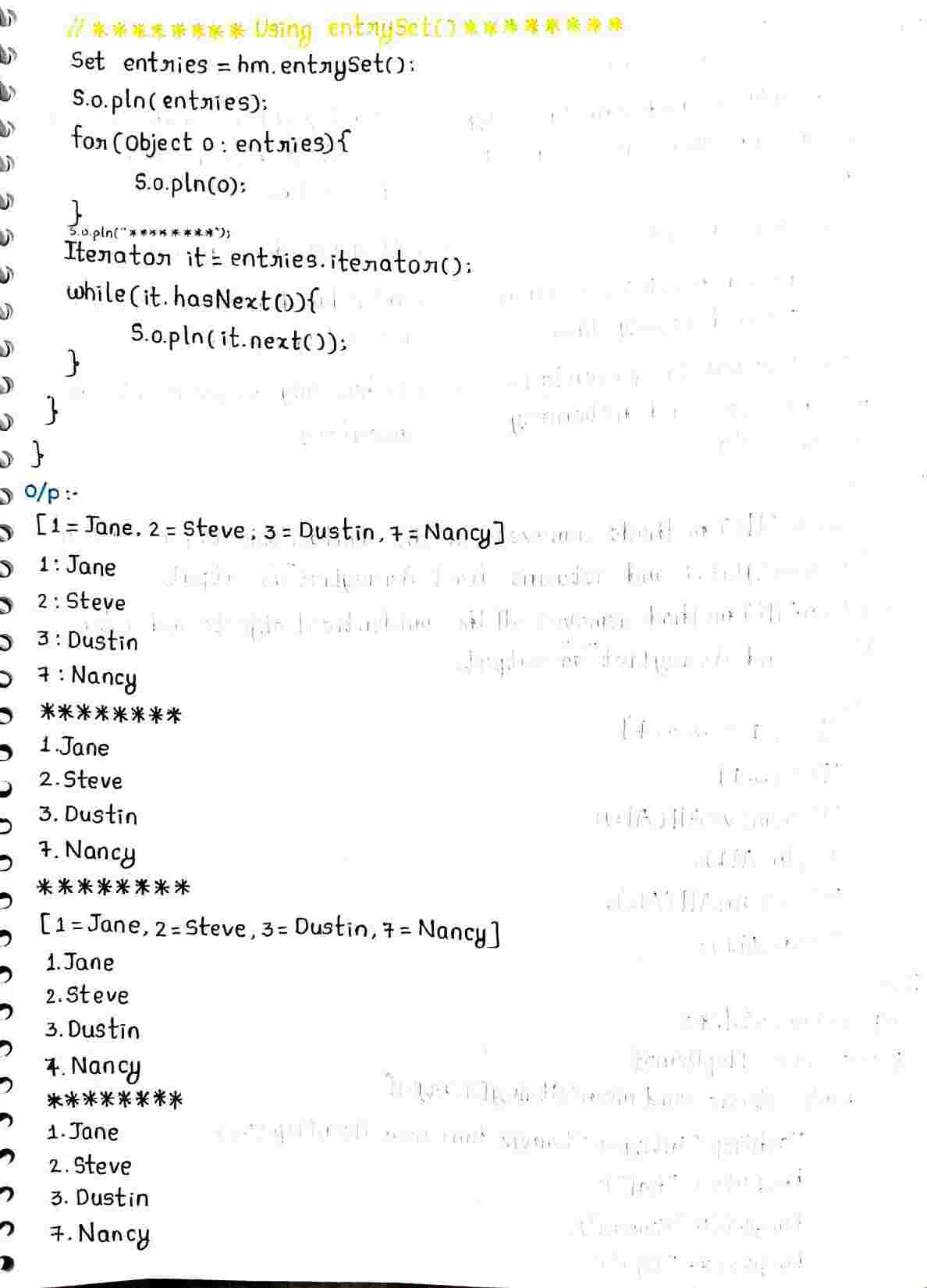 Collection frame in JAVA