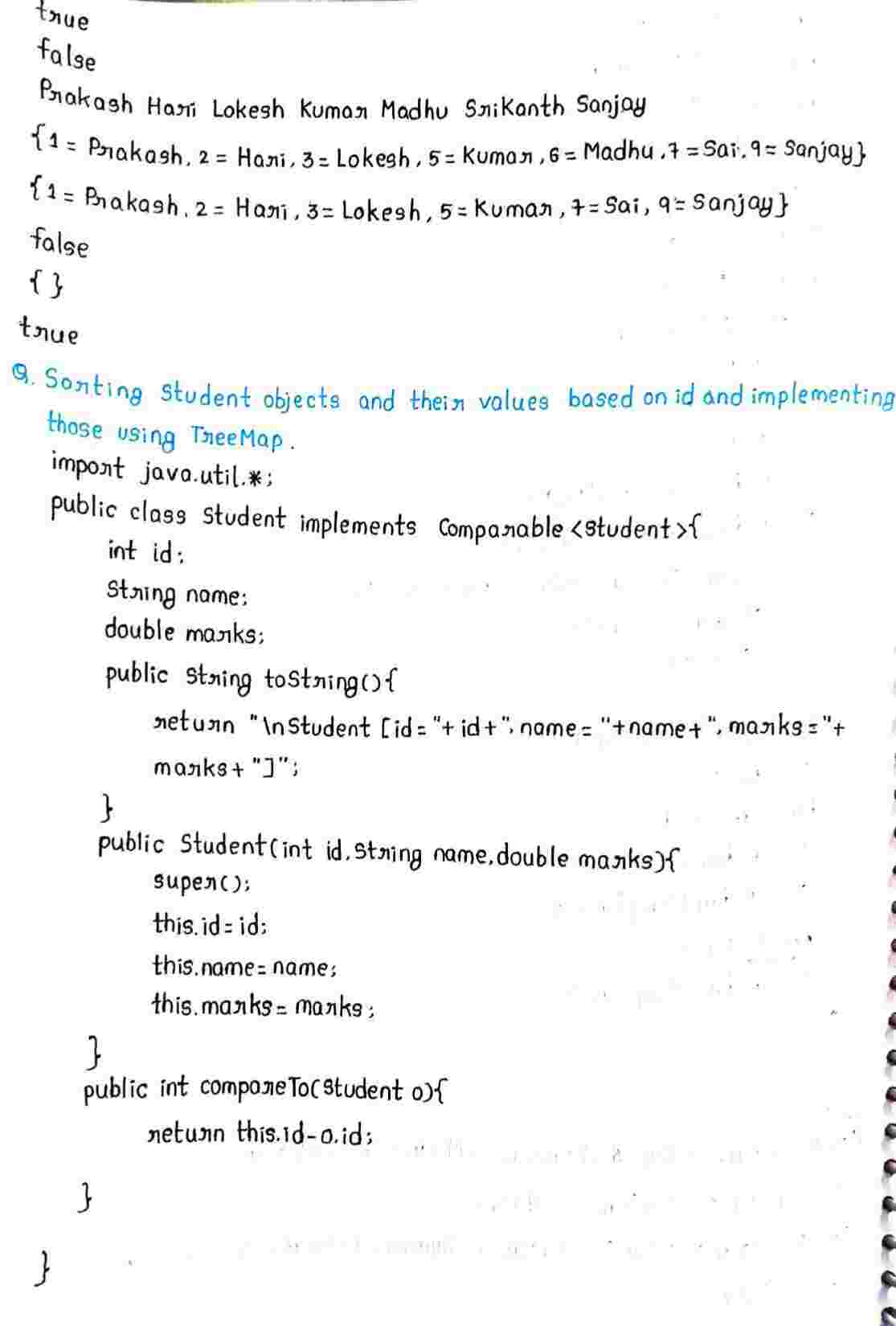 Collection frame in JAVA